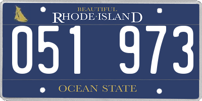 RI license plate 051973