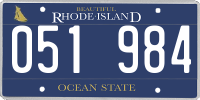 RI license plate 051984