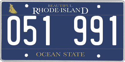 RI license plate 051991