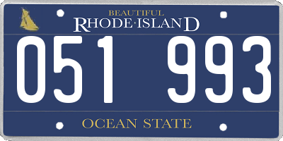 RI license plate 051993