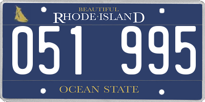 RI license plate 051995