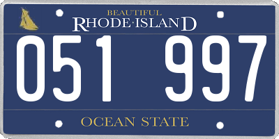 RI license plate 051997