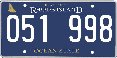 RI license plate 051998