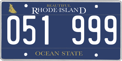 RI license plate 051999