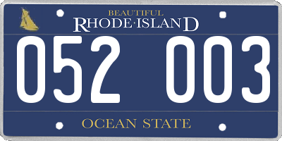 RI license plate 052003