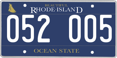 RI license plate 052005