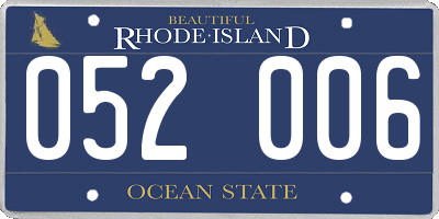 RI license plate 052006