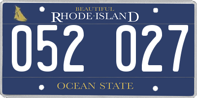 RI license plate 052027