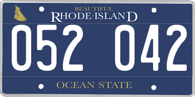 RI license plate 052042