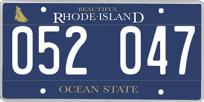RI license plate 052047