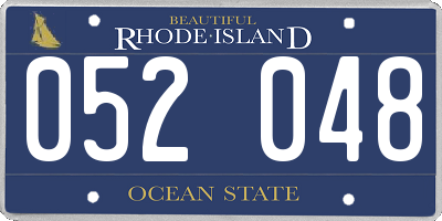 RI license plate 052048