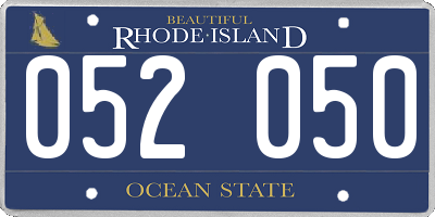 RI license plate 052050