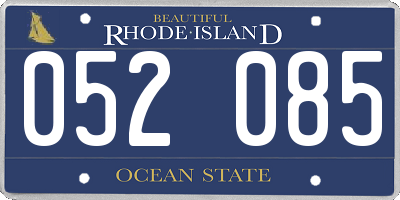 RI license plate 052085