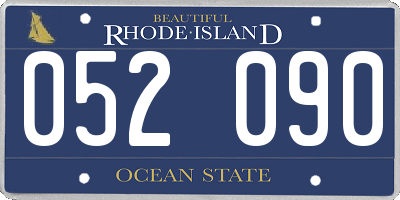 RI license plate 052090