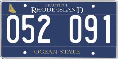 RI license plate 052091
