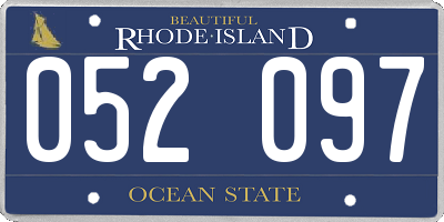 RI license plate 052097