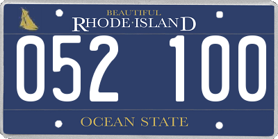 RI license plate 052100