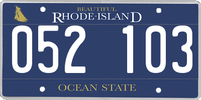 RI license plate 052103
