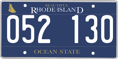 RI license plate 052130