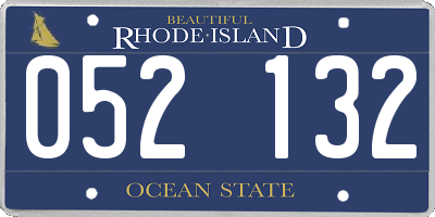 RI license plate 052132