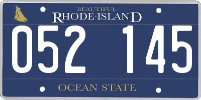 RI license plate 052145