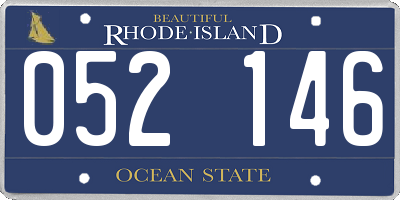 RI license plate 052146
