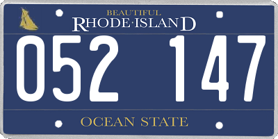 RI license plate 052147