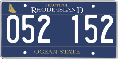 RI license plate 052152