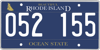 RI license plate 052155