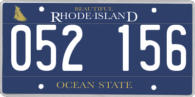 RI license plate 052156