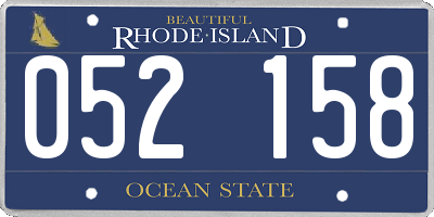 RI license plate 052158