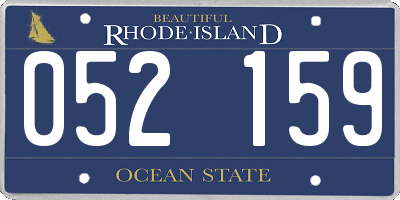 RI license plate 052159