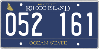 RI license plate 052161