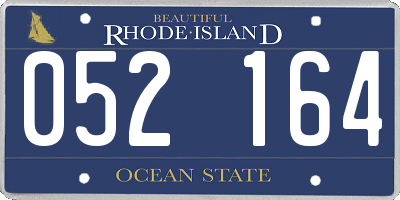 RI license plate 052164