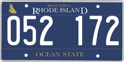 RI license plate 052172