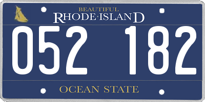RI license plate 052182