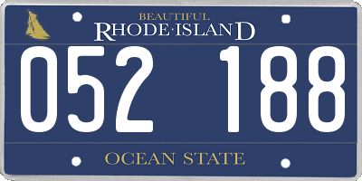 RI license plate 052188