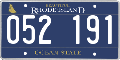 RI license plate 052191