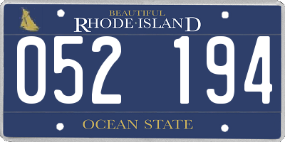 RI license plate 052194