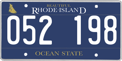 RI license plate 052198
