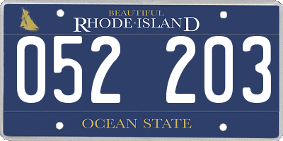 RI license plate 052203
