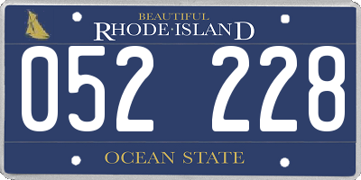 RI license plate 052228