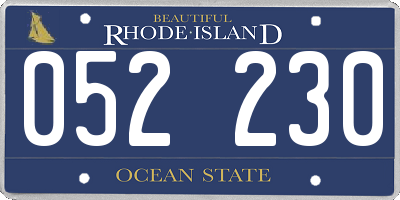 RI license plate 052230