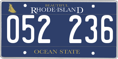 RI license plate 052236