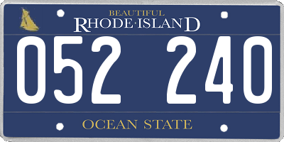 RI license plate 052240