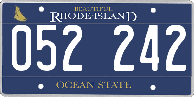 RI license plate 052242