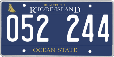 RI license plate 052244
