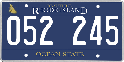 RI license plate 052245