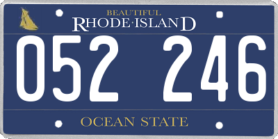 RI license plate 052246