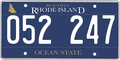 RI license plate 052247